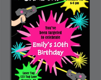 Laser Tag Birthday Invitation Printable and Published with photograph relating to Laser Tag Invitations Free Printable named Laser Tag Birthday Invitation Printable and Published with